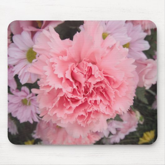 Mousepad Pink Carnatie Beauty Muismat (Voorkant)