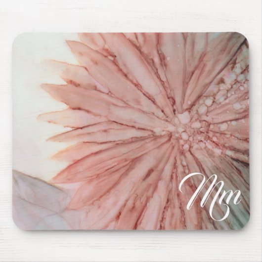 Mousepad "Pinkish Floral Painting" Muismat (Voorkant)