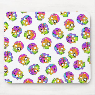 Mousepad - POP ART SKULLS Muismat