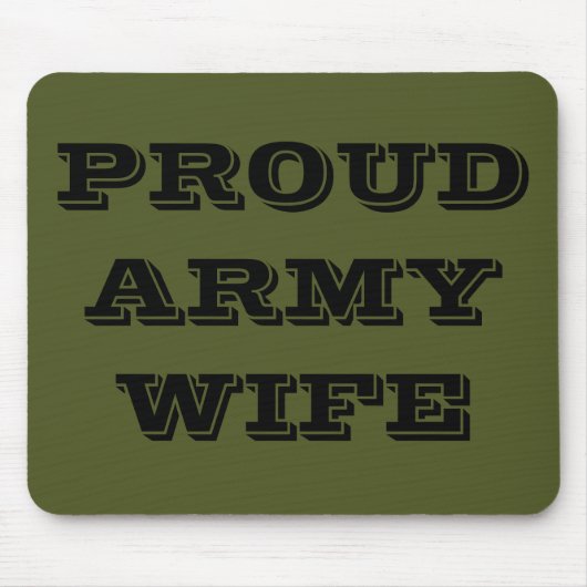 Mousepad Proud Army Wife Muismat (Voorkant)
