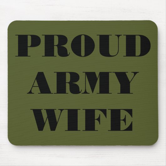 Mousepad Proud Army Wife Muismat (Voorkant)