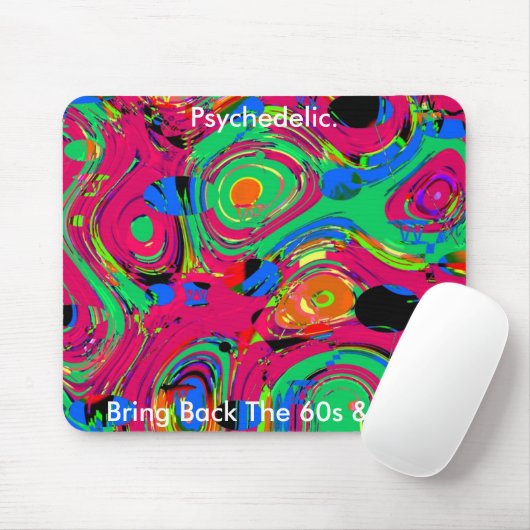 Mousepad Psychedelic brengt de jaren ’60 en ’70 te Muismat (Met muis)