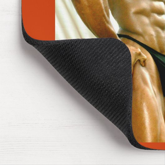 Mousepad, QFLAG, rode grens Muismat (Hoek)