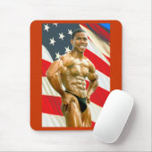 Mousepad, QFLAG, rode grens Muismat (Met muis)