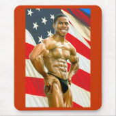 Mousepad, QFLAG, rode grens Muismat (Voorkant)