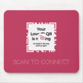 Mousepad - RED - QR - GLAM Collection Muismat (Voorkant)