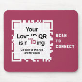Mousepad - RED - QR - PURE Collection Muismat (Voorkant)
