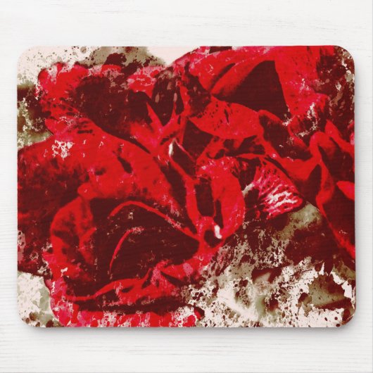 Mousepad Red Rose Waterverf Muismat (Voorkant)