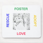 Mousepad - Redding, Adoptie, Foster, Liefde Muismat (Voorkant)