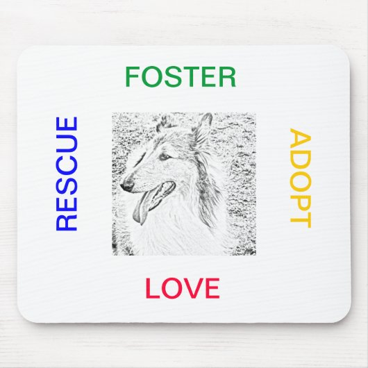 Mousepad - Redding, Adoptie, Foster, Liefde Muismat (Voorkant)