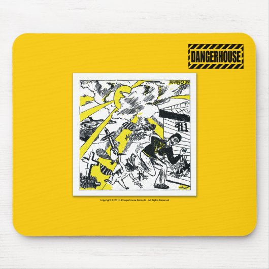 Mousepad Rhino 39 Prolixin Dangerhouse LIGHT Muismat (Voorkant)