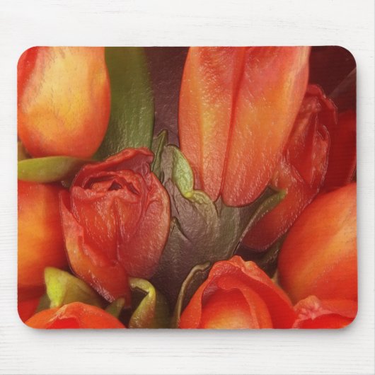 Mousepad - Rode Tulpen Muismat (Voorkant)