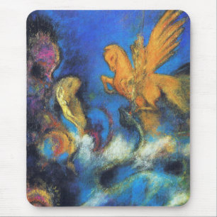 Mousepad: Roger & Angelica 2 door Odilon Redon Muismat