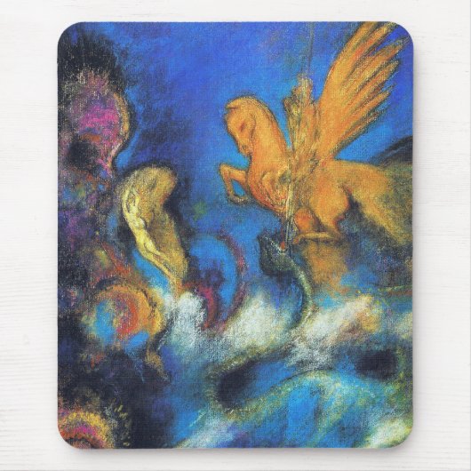 Mousepad: Roger & Angelica 2 door Odilon Redon Muismat (Voorkant)