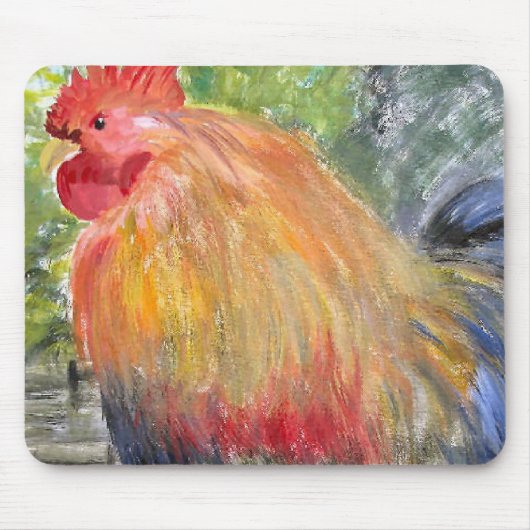 Mousepad Rooster/Chicken Art Muismat (Voorkant)