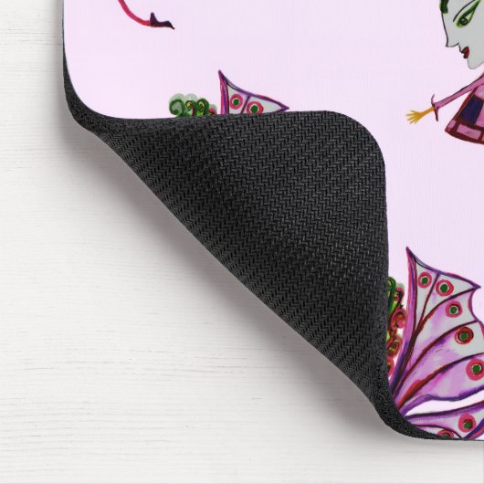 Mousepad roze paddenstoel feeën ontwerp muismat (Hoek)