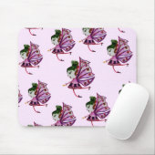 Mousepad roze paddenstoel feeën ontwerp muismat (Met muis)