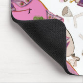 Mousepad roze paddenstoel feeën ontwerp muismat (Hoek)