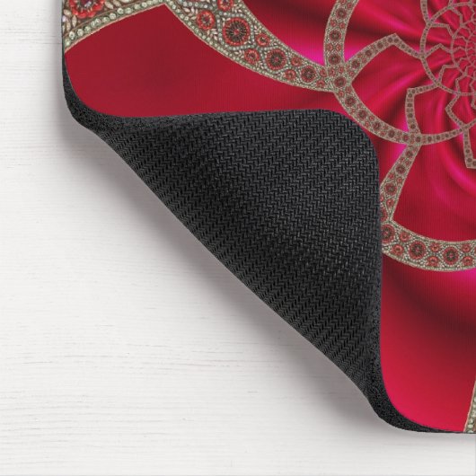 Mousepad Roze Rood Abstract Patroon Muismat (Hoek)