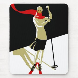 Mousepad Saint Croix Skiing Travel Posters Muismat