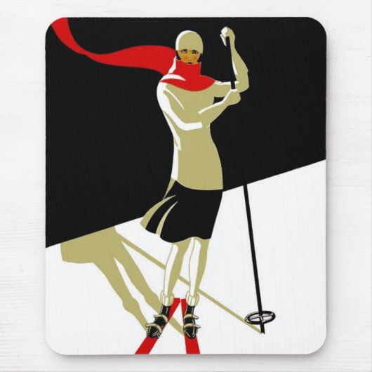 Mousepad  Saint Croix Skiing Travel Posters Muismat (Voorkant)