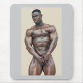 Mousepad, Sam Addo, bodybuilder S39B Muismat (Voorkant)