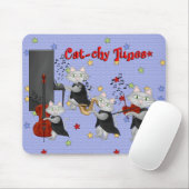 Mousepad Schattige Cats Muziek Musical Cat Band Muismat (Met muis)