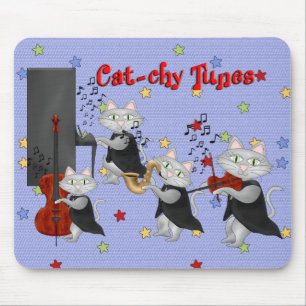 Mousepad Schattige Cats Muziek Musical Cat Band Muismat