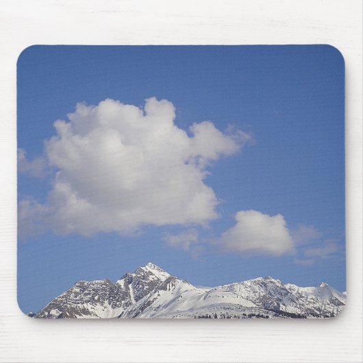 Mousepad Schneeberg mit lustiger Wolke Muismat (Voorkant)