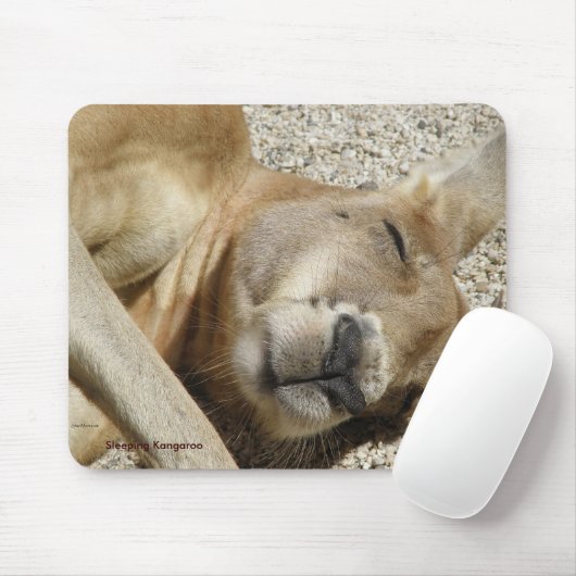 Mousepad Sleeping Kangaroo Foto Australië Muismat (Met muis)