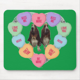 Mousepad Snoep Love Heans of Bassets Muismat