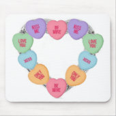 Mousepad Snoep Love Hearts Muismat (Voorkant)