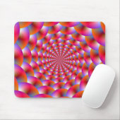 Mousepad Spiral in Pink and Violet Muismat (Met muis)