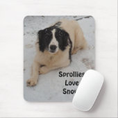 Mousepad sprollie in de sneeuw muismat (Met muis)