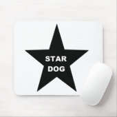 Mousepad Star Dog op Black Star Muismat (Met muis)