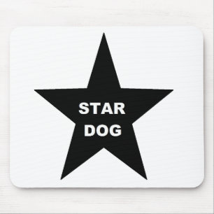 Mousepad Star Dog op Black Star Muismat