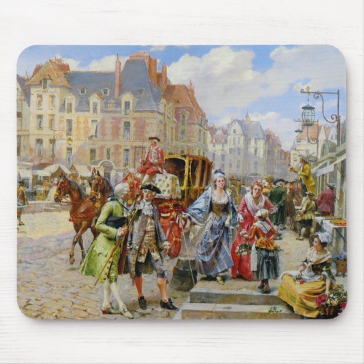 Mousepad, straat in Parijs Muismat (Voorkant)