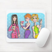 Mousepad - Three Martini Divas Muismat (Met muis)