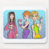 Mousepad - Three Martini Divas Muismat (Voorkant)