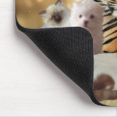 Mousepad Tiger Dogs Cats vrienden Muismat (Hoek)
