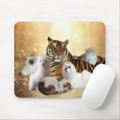 Mousepad Tiger Dogs Cats vrienden Muismat (Met muis)