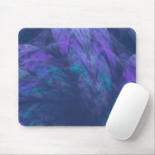 Mousepad transparante blauwe bloemblaadjes fractal muismat (Met muis)