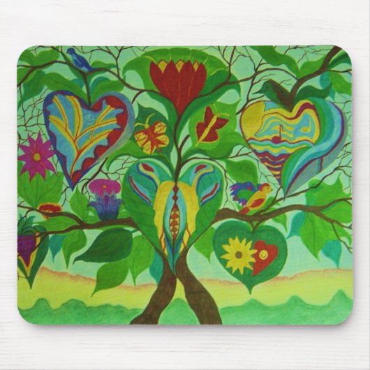 MOUSEPAD, TREE EN HARTEN MUISMAT (Voorkant)