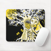 Mousepad – Urban Tree Owl & Wealth Surreal Pop-Art Muismat (Met muis)