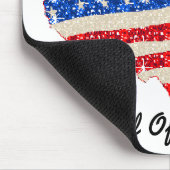 Mousepad USA Flag God Bless America Muismat (Hoek)
