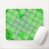 MousePad verde chamativo com quadrados e'falha Muismat (Met muis)
