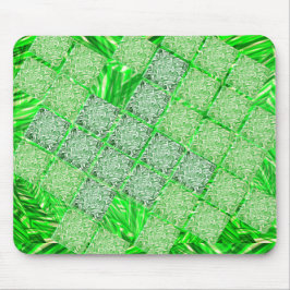 MousePad verde chamativo com quadrados e'falha Muismat