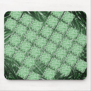MousePad verde oliva com quadros "faltando" Muismat