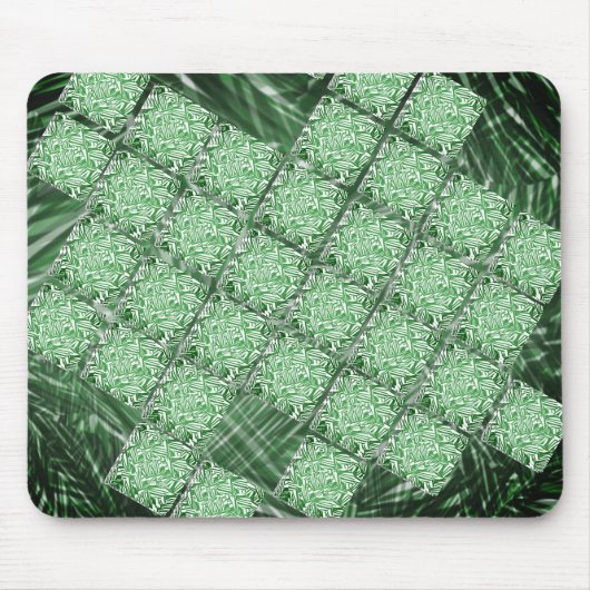 MousePad verde oliva com quadros "faltando" Muismat (Voorkant)
