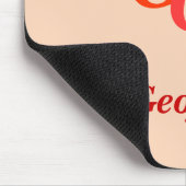 Mousepad - Verspreid Initiaal en naam in het rood Muismat (Hoek)